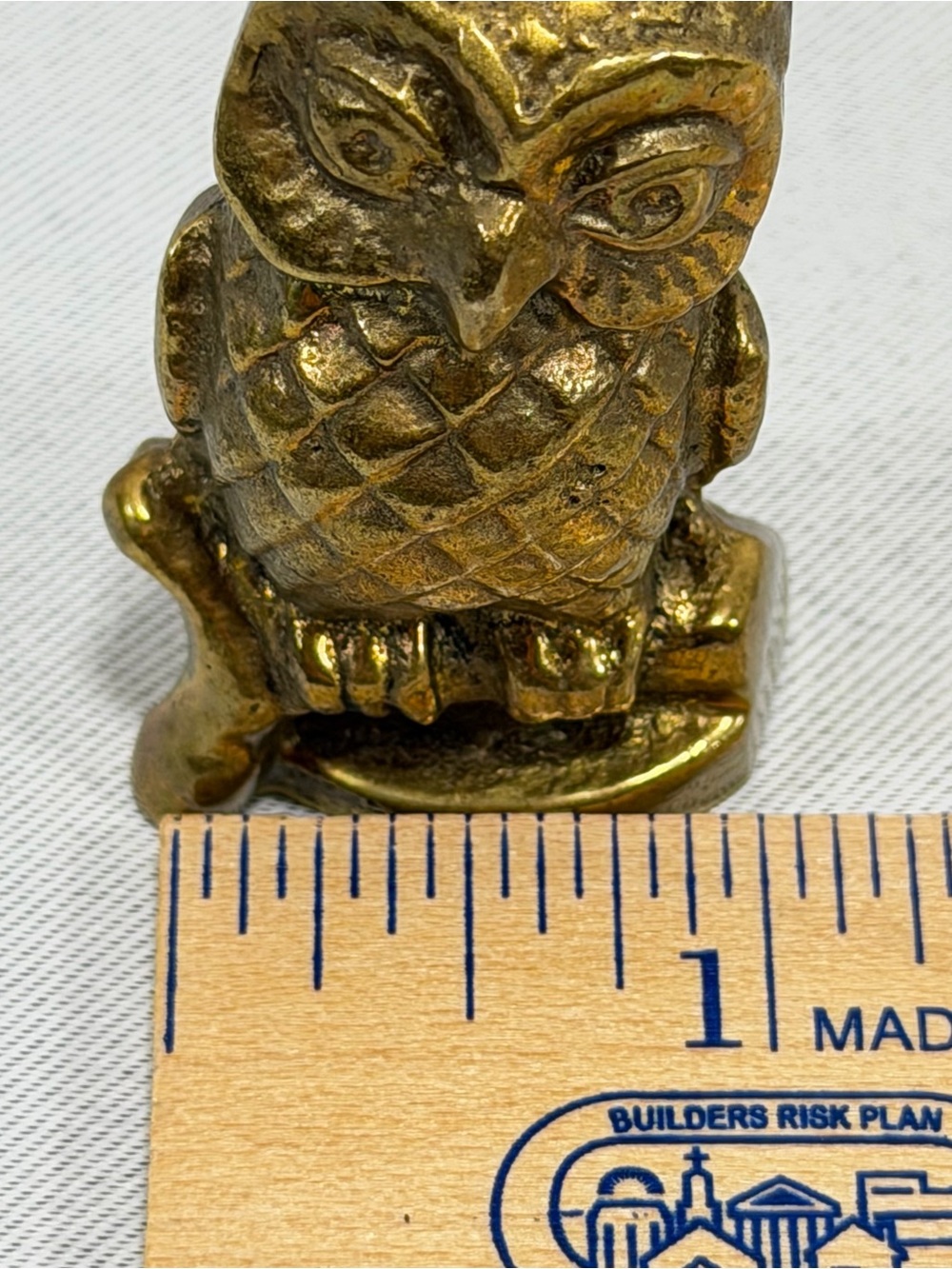 Vintage Brass Owl Mini Figurine Trinkets 2” X 1” - Picture 10 of 11